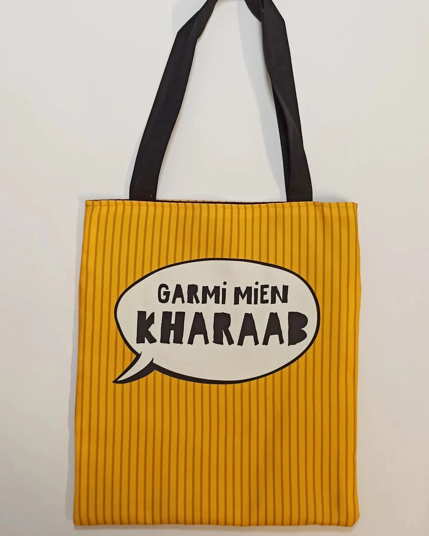 Garmi mien kharaab Yellow Totebag