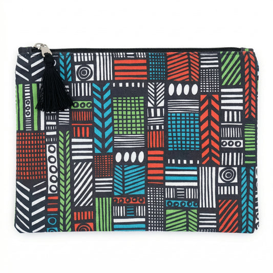 Geometric Design Colourful Zipper