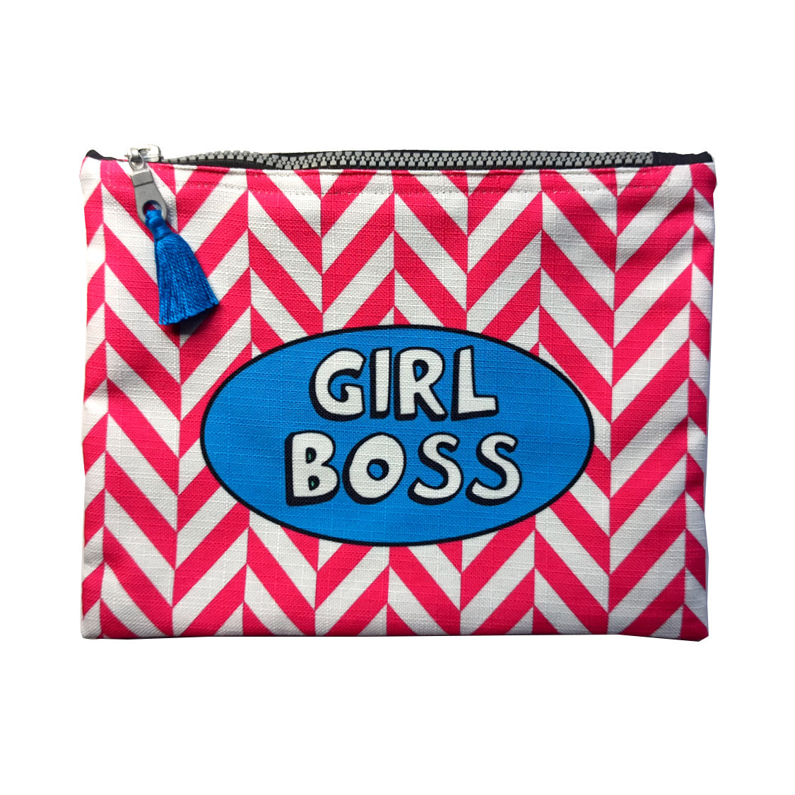 Girl Boss Blue with Pink Zig Zag Zipper