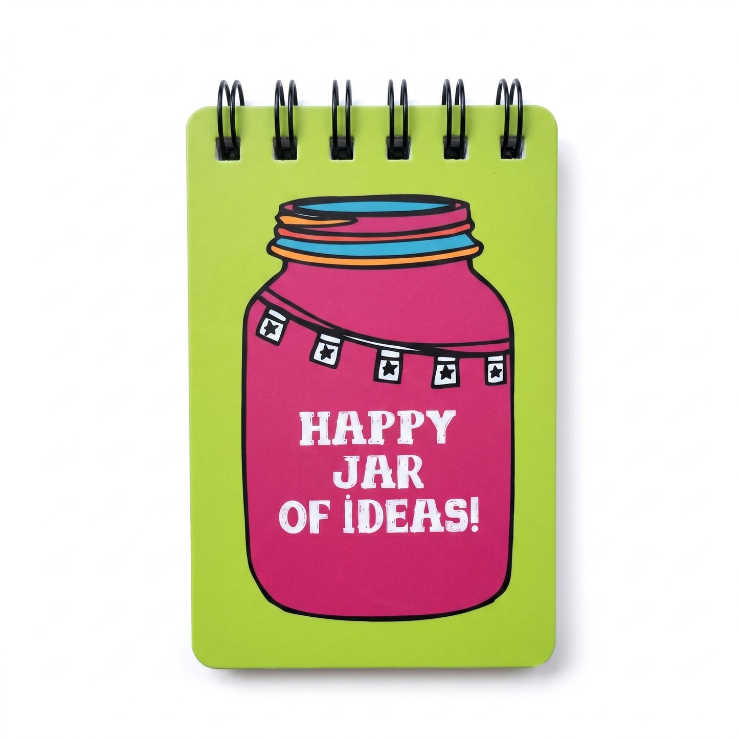 Happy Jar Of Ideas Green Notepad