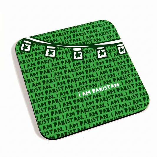 I Am Pakistan Green Coaster