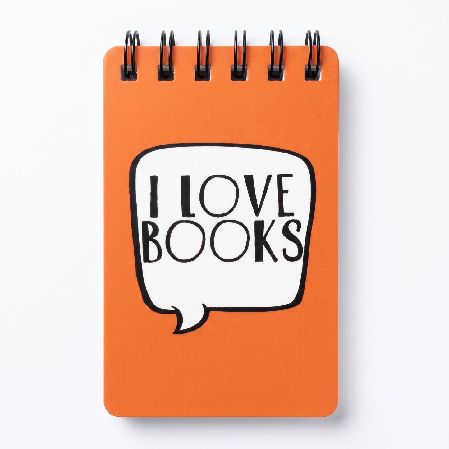 I Love Books Orange Notepad