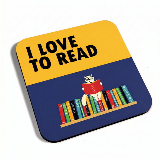 I Love To Read Coaster