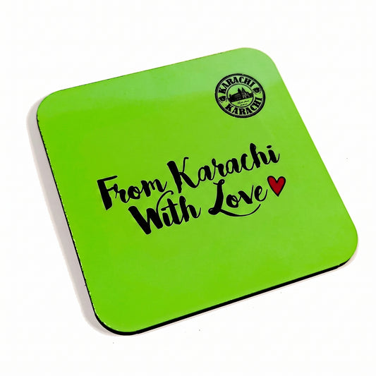 From Karachi With Love Green Coaster