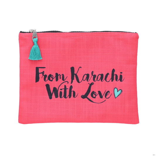 From Karachi With Love Zipper Pink