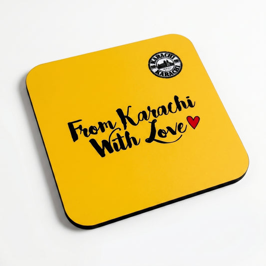 From Karachi With Love Yellow Coaster