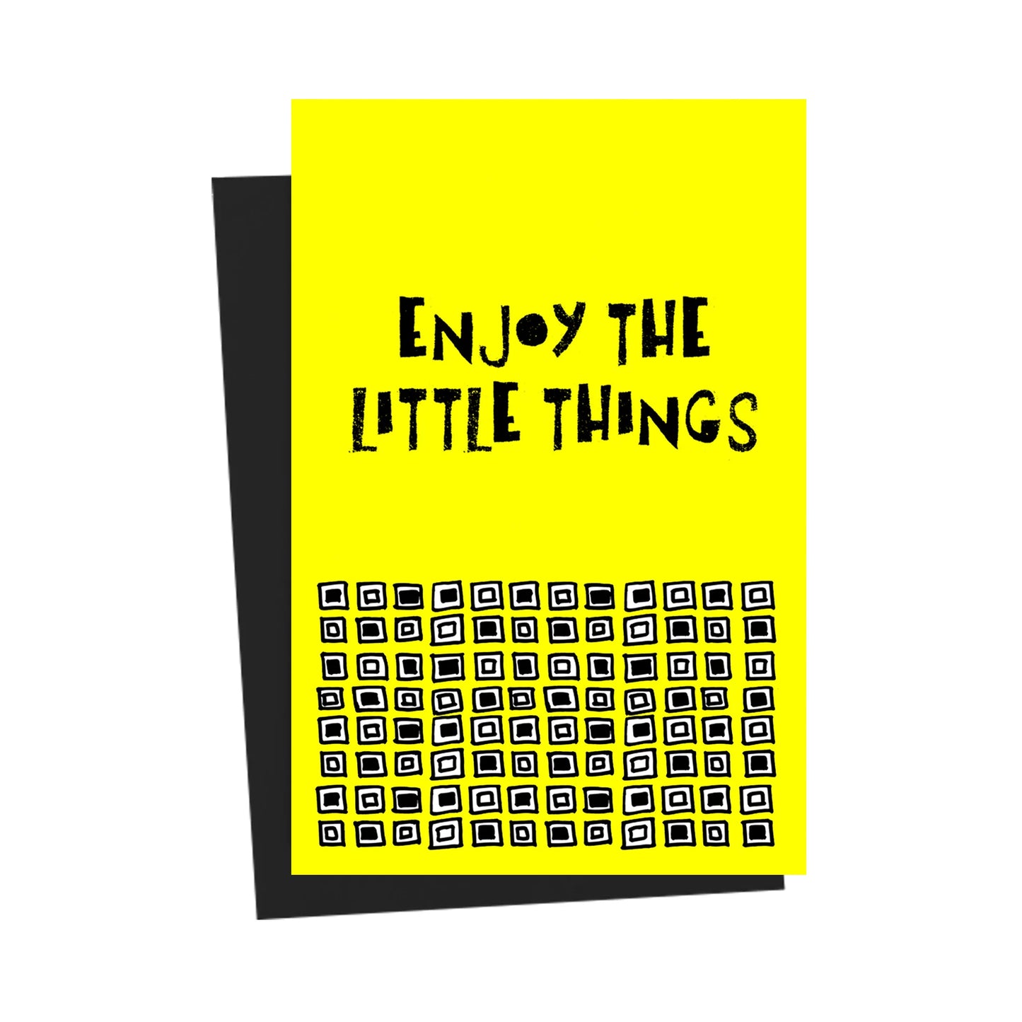 Enjoy The Little Things Neon Yellow Greeting Card
