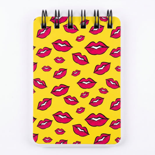 Red Lips Yellow Notepad