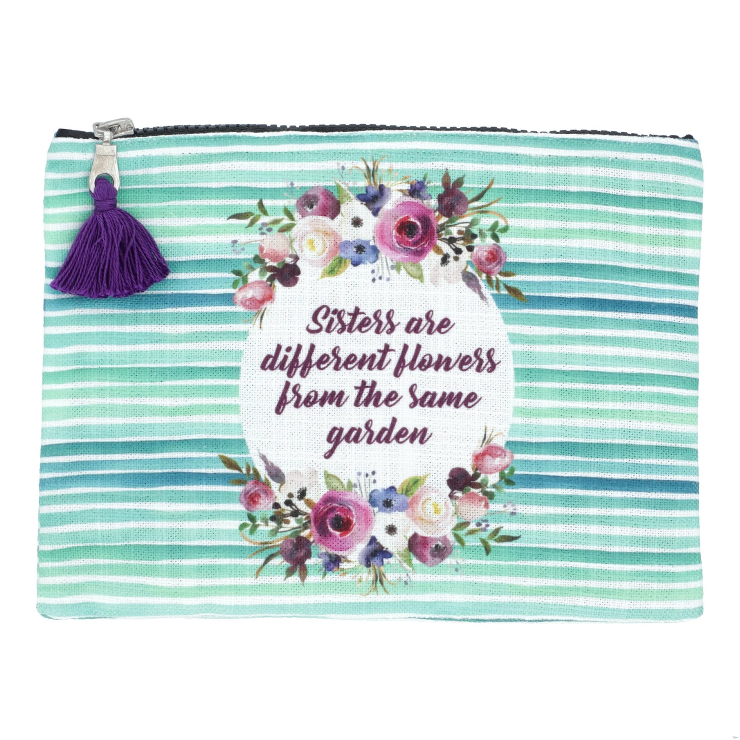 Sisters Are Different Flowers From The Same Garden Green Zipper