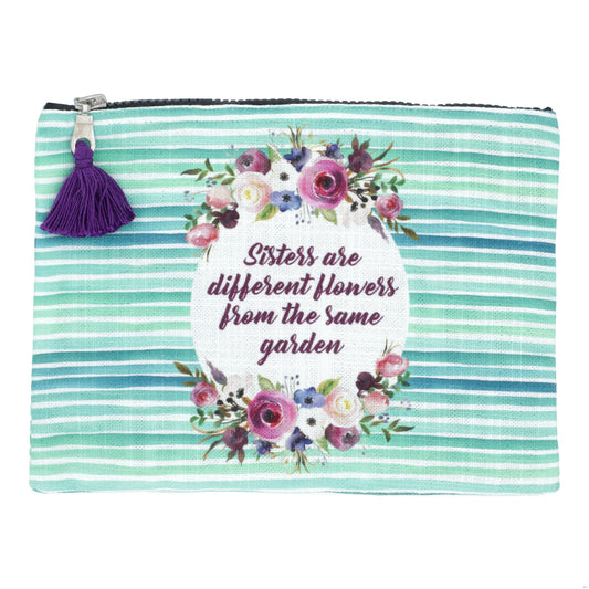 Sisters Are Different Flowers From The Same Garden Green Zipper
