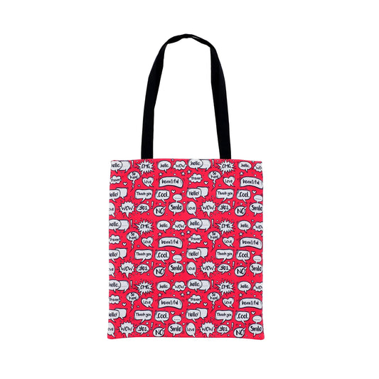 Speech Bubbles Pink Totebag