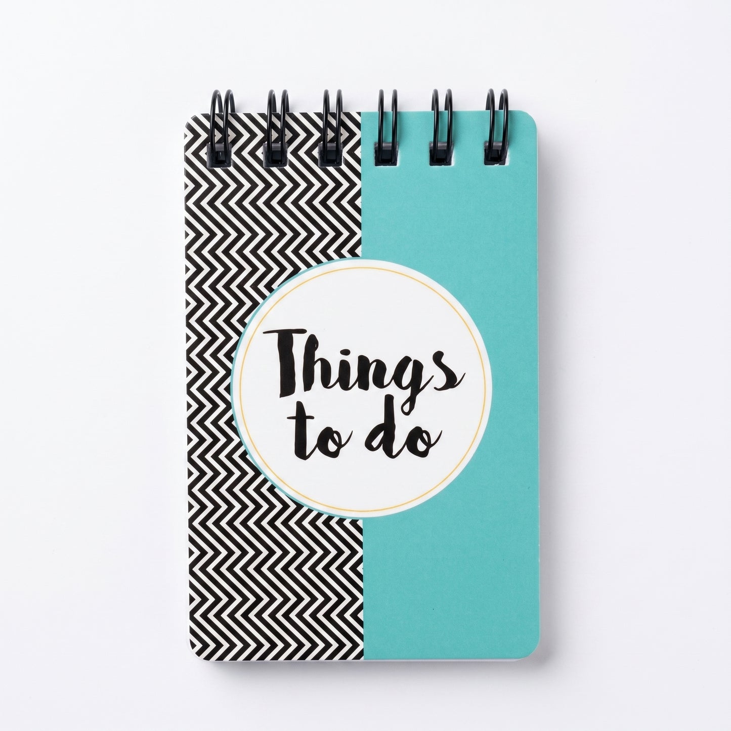 Think Write Create Teal Circle Doodled Notepad