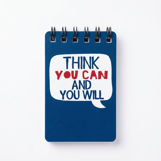 Think You Can And You Will Blue Notepad