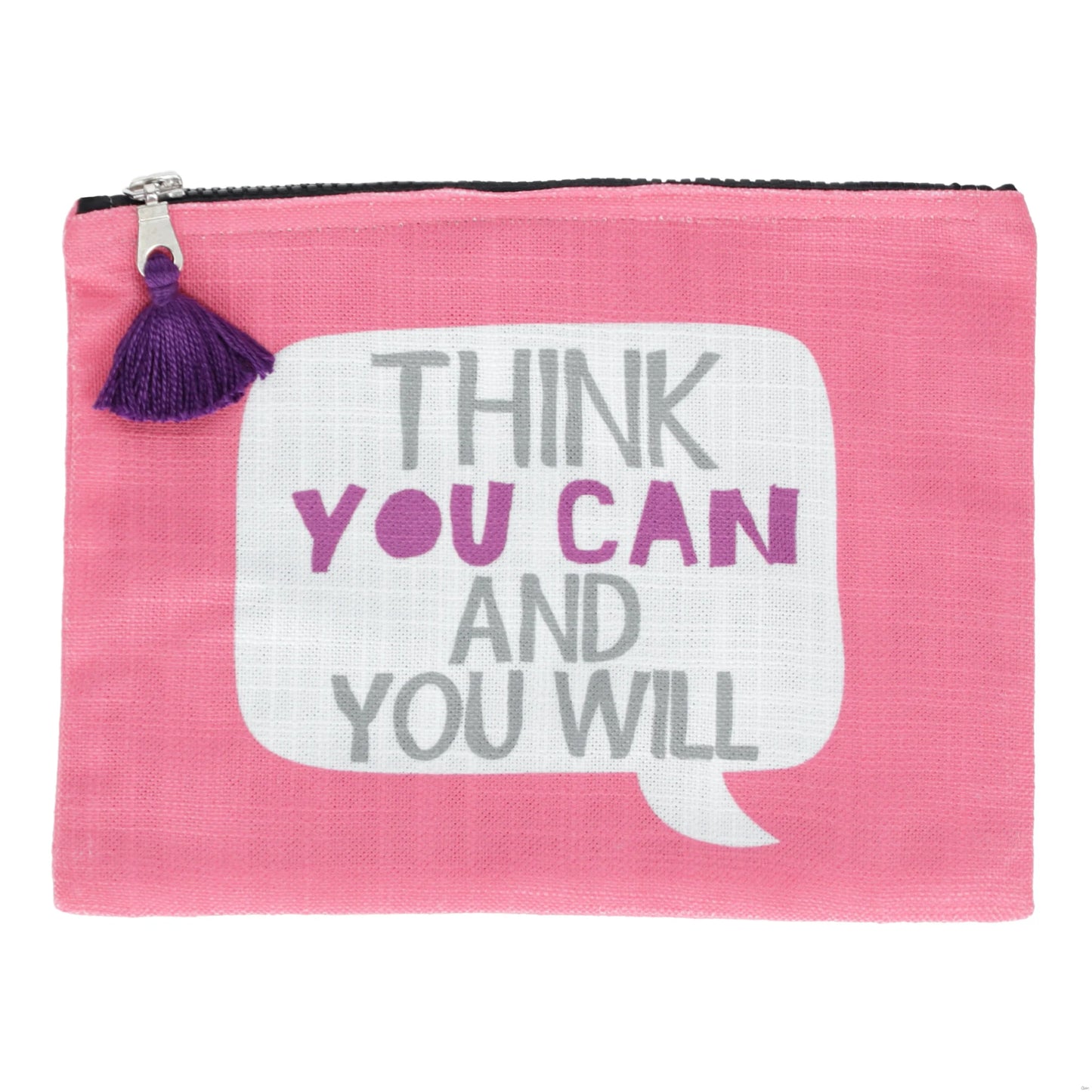 Think you Can and you will Pink Zipper