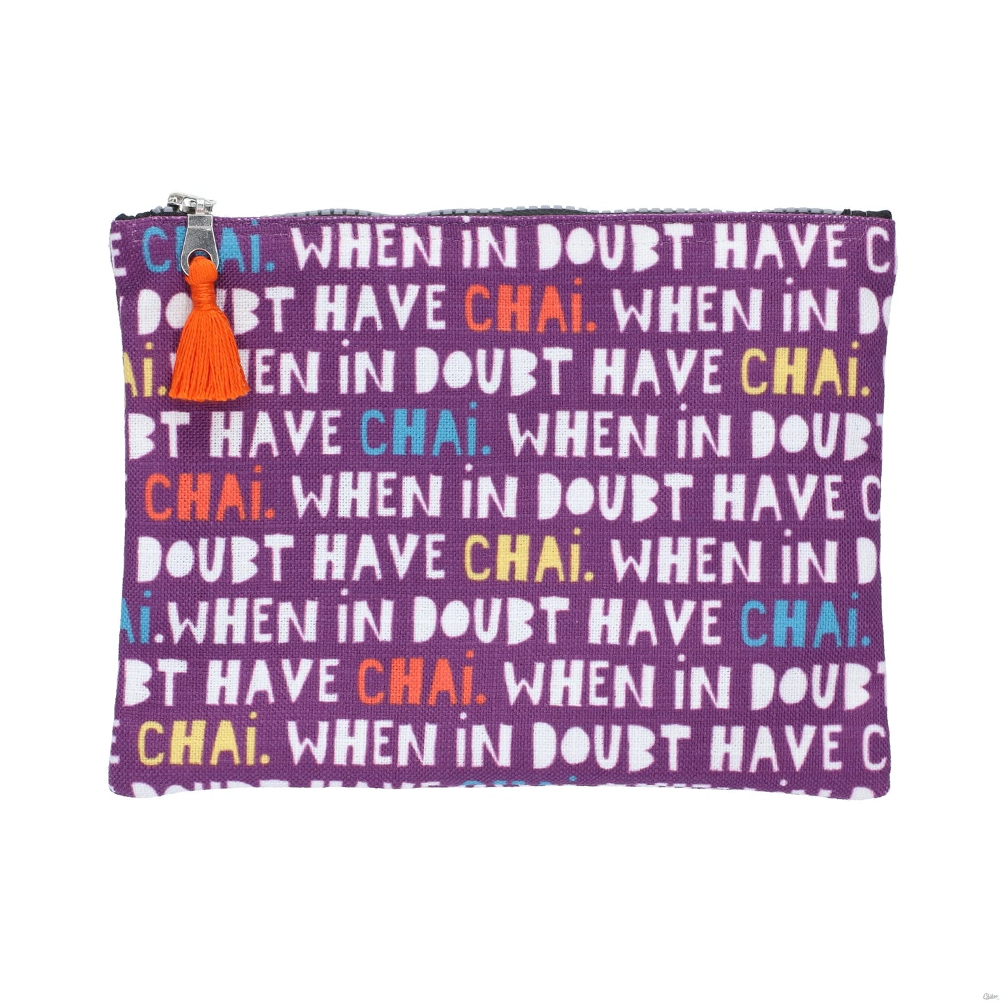 When in doubt have chai Zipper Bag purple