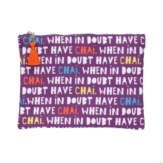 When in doubt have chai Zipper Bag purple