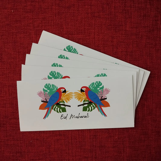 Birds pack of 5 envelopes