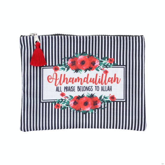 Alhamdulillah Zipper Bag black & white