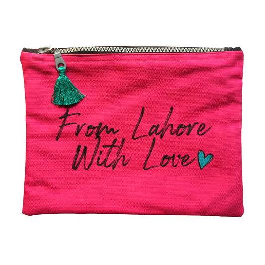 From Lahore With Love Pink Zipper