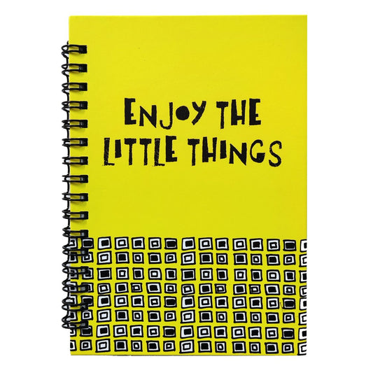 Enjoy The Little Things Yellow Notebook